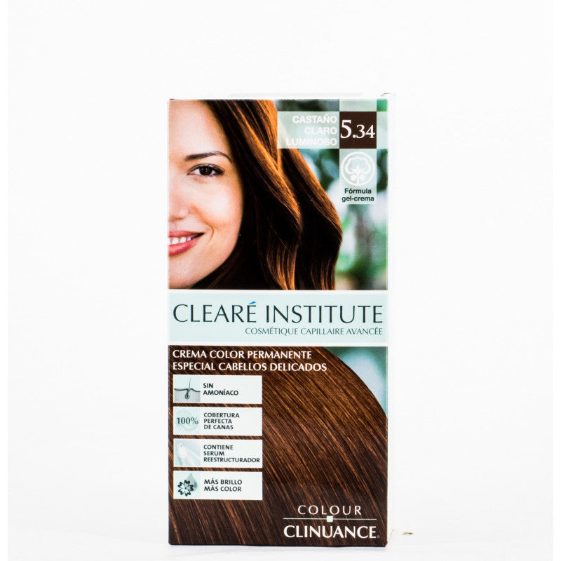 CLEARÉ INSTITUTE COLOUR CLINUANCE cheveux délicats #5.34-châtain clair lumineux 1 u