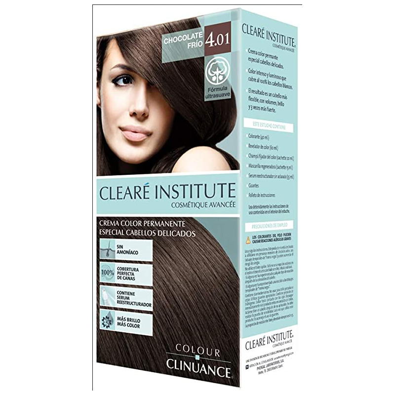 CLEARÉ INSTITUTE COLOR CLINUANCE delicate hair #4.01-cold chocolate 1 u