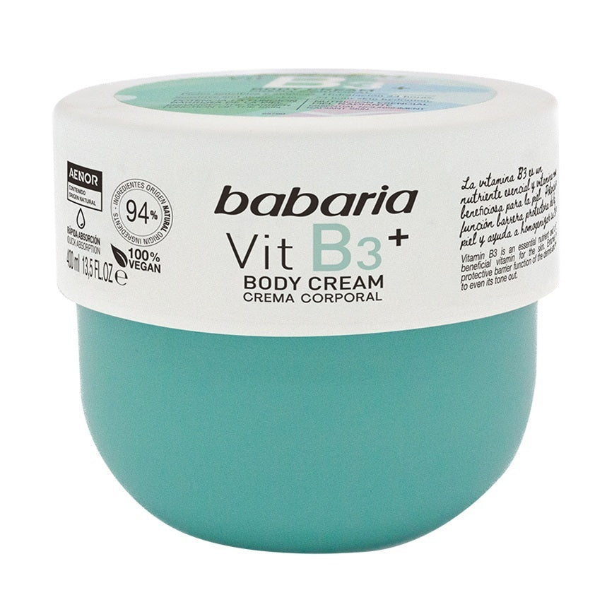 BABARIA VITAMIN B3+ body cream 100% vegan 400 ml