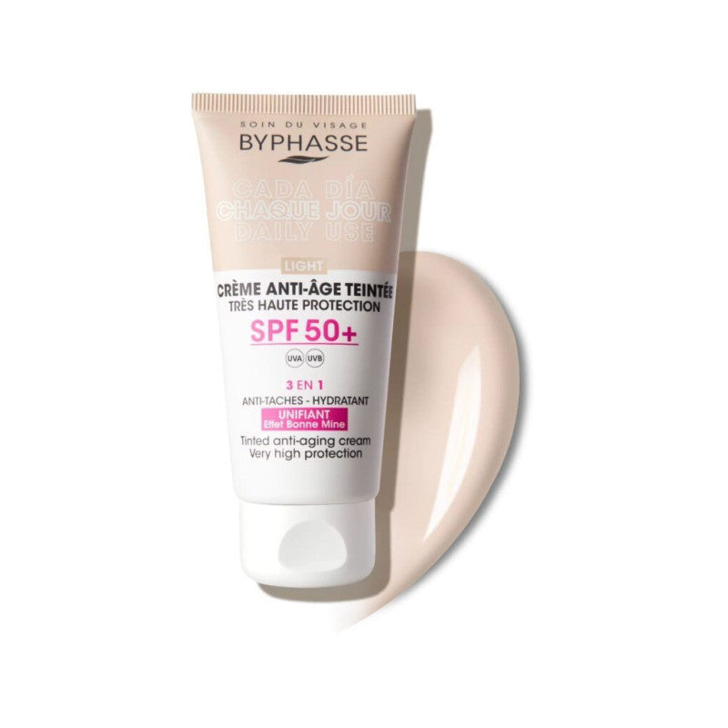 BYPHASSE Crema Viso Anti-età colorata SPF50+ #chiaro 50 ml