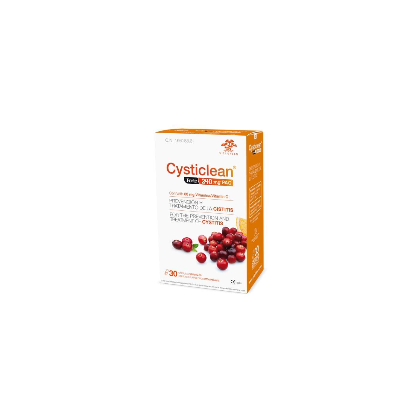 CYSTICLEAN FORTE con PAC e Vit C e Mirtillo rosso capsule 30 u