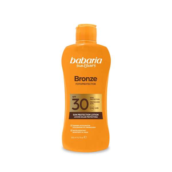 BABARIA SUN LOVERS BRONZE loción solar protectora SPF30 200 ml