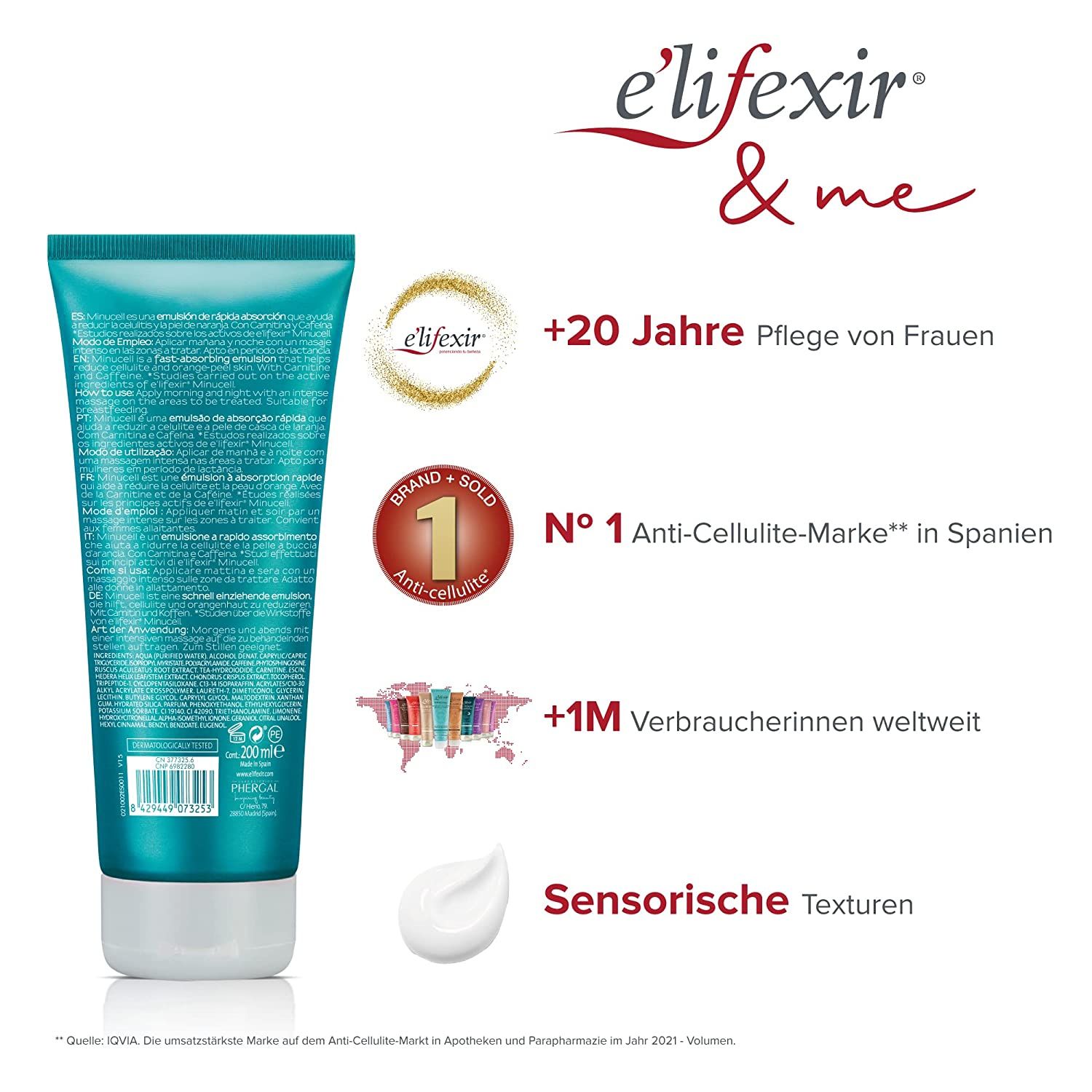 E'LIFEXIR Minucell Crema Anti-Cellulite 200 ml