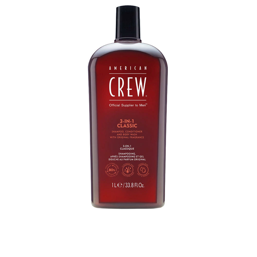 AMERICAN CREW CREW 3 IN 1 shampoo, conditioner & body wash 1000 ml