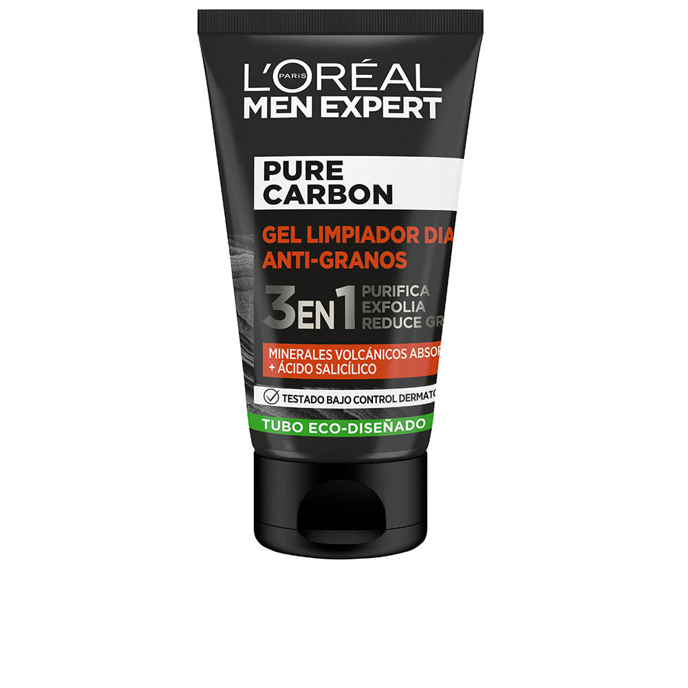 L'ORÉAL PARIS MEN EXPERT pure charcoal anti-pimple cleansing gel 3 in 1 100 ml