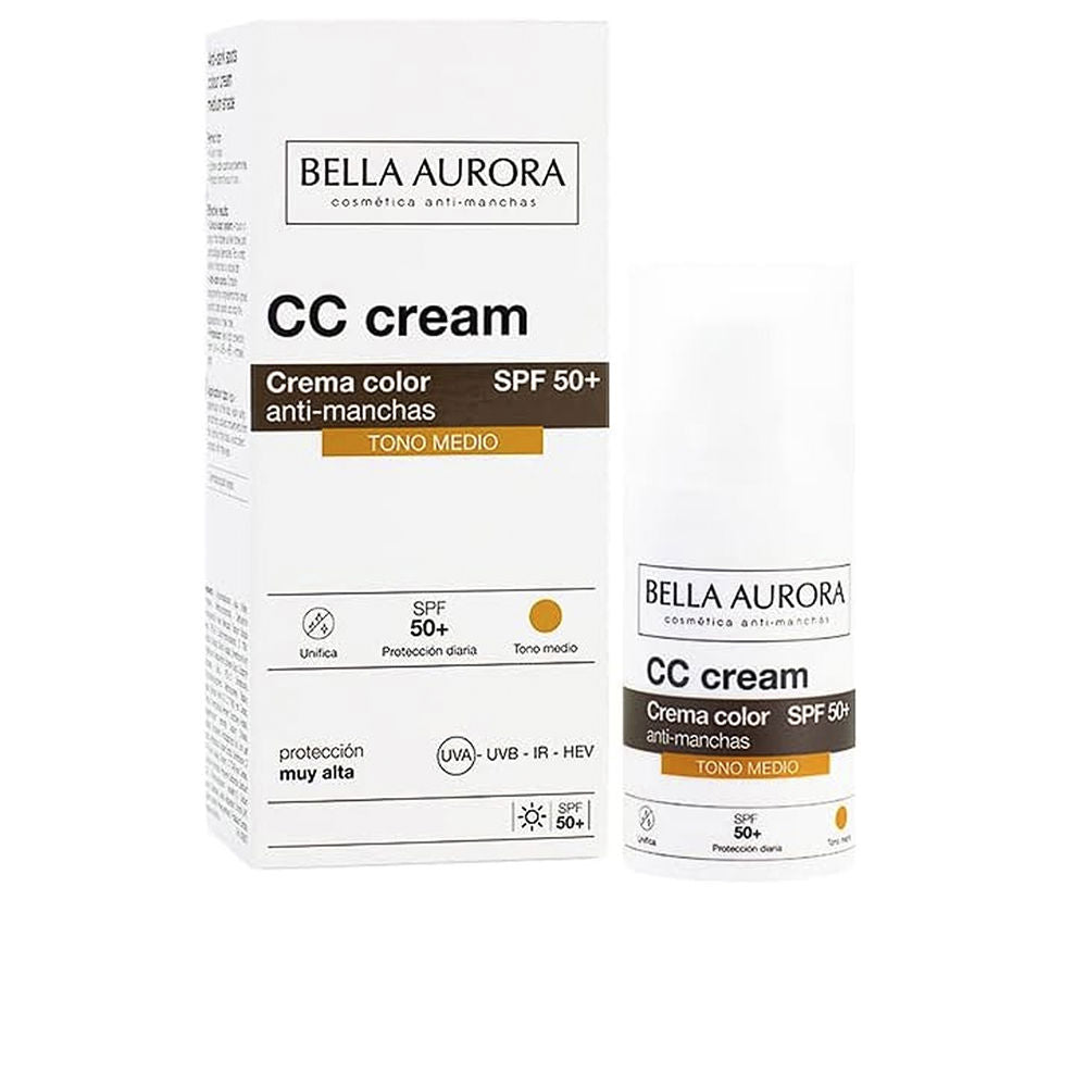 BELLA AURORA CC CREAM anti-manchas SPF50+ #tono medio 