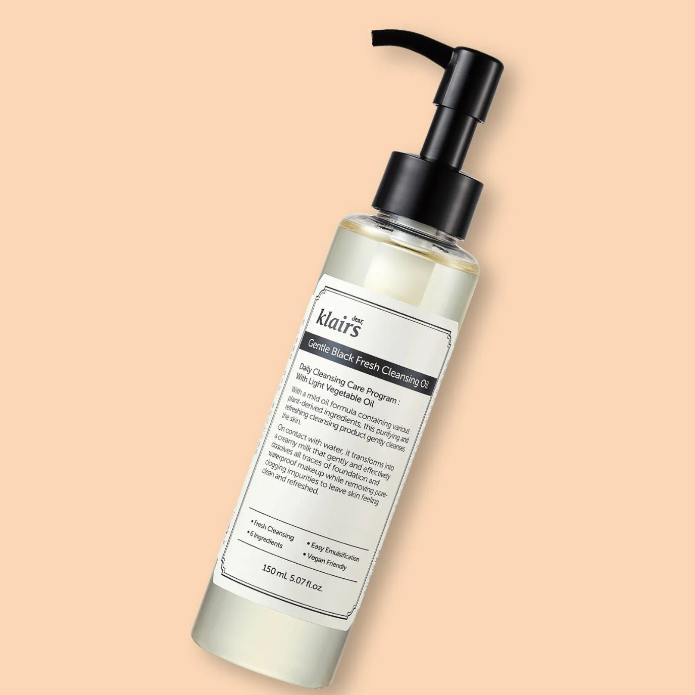 KLAIRS GENTLE BLACK fresh cleansing oil 150 ml