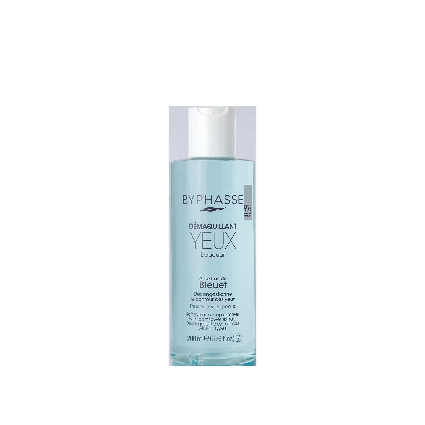 BYPHASSE DOUCEUR DÉMAQUILLANT YEUX extrait de bleuet 200 ml