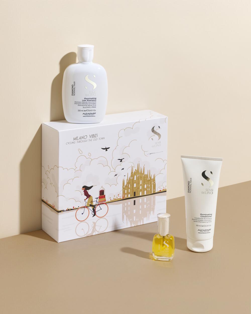 ALFAPARF MILANO SEMI DI LINO HOLIDAY DIAMOND CASE 3 pcs