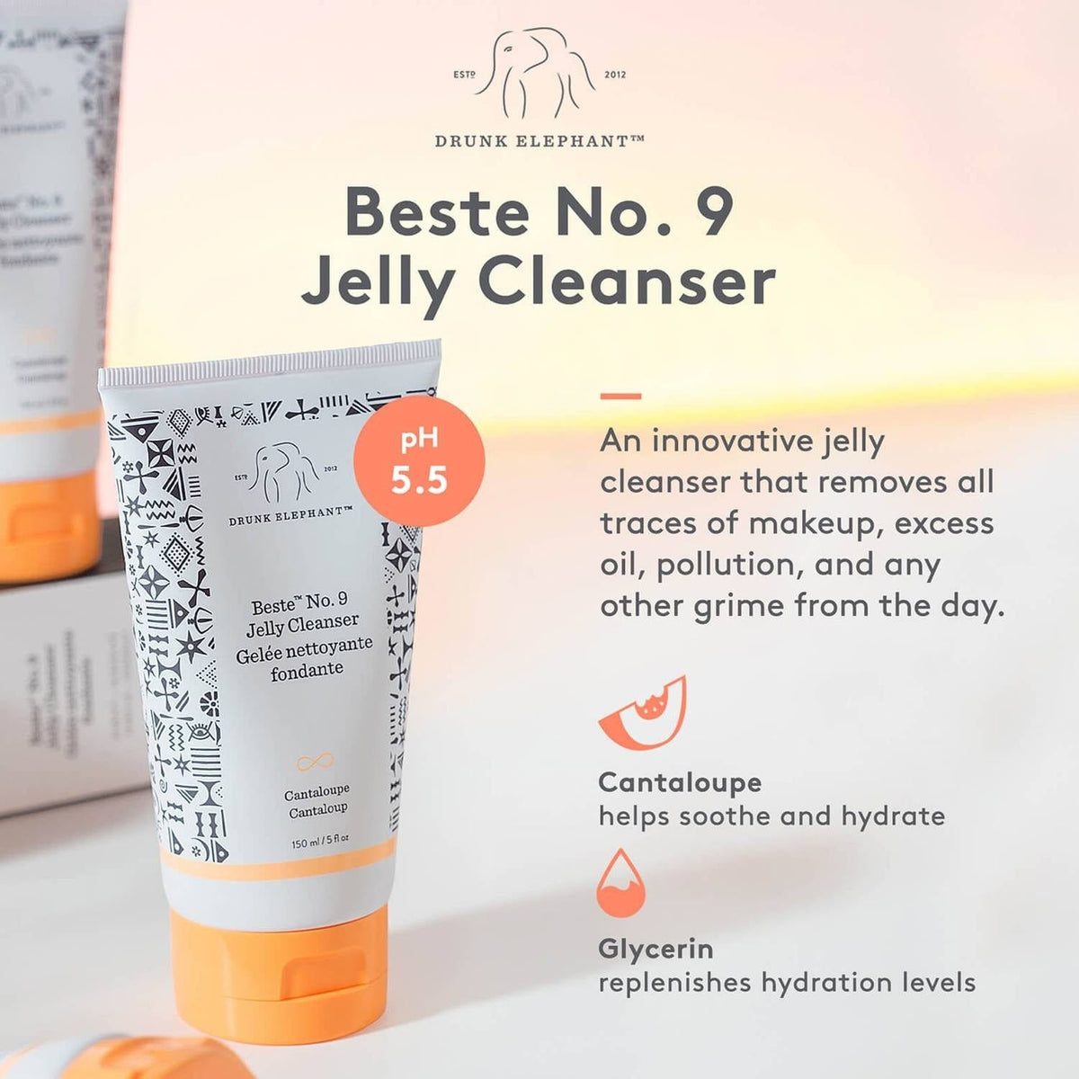 DRUNK ELEPHANT BESTE NO.9 JELLY CLEANSER detergente in gel 60 ml