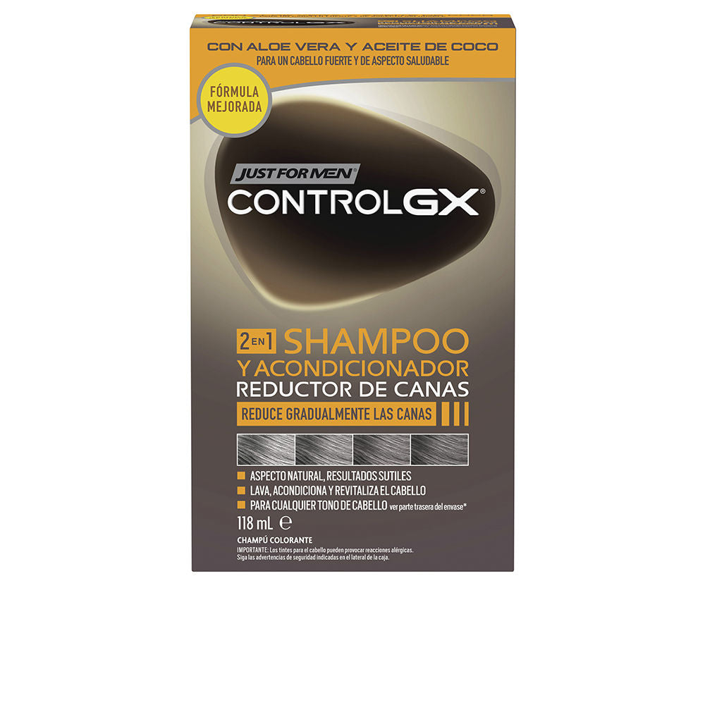 JUST FOR MEN CONTROL GX gray hair reducing shampoo with conditioner 118 ml
