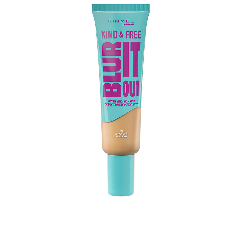 RIMMEL LONDON KIND &amp; FREE BLUR IT OUT matte effect foundation #210-Golden Beige 30 ml