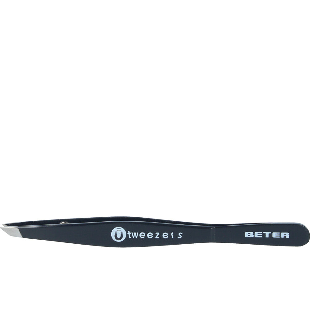 BETER Magnetic tweezers oblique tip #black 1 unit