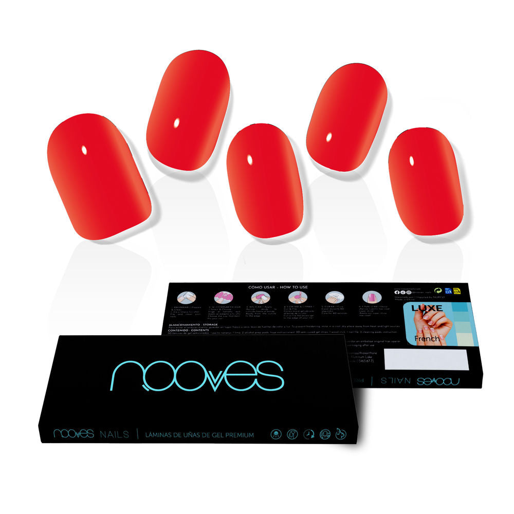 NOOVES GEL NAIL FILM crimson red premium luxe solid #red 20 u