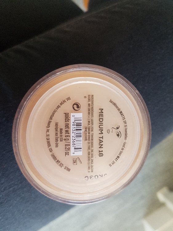 BARE MINERALS MATTE foundation SPF15 #18-medium tan