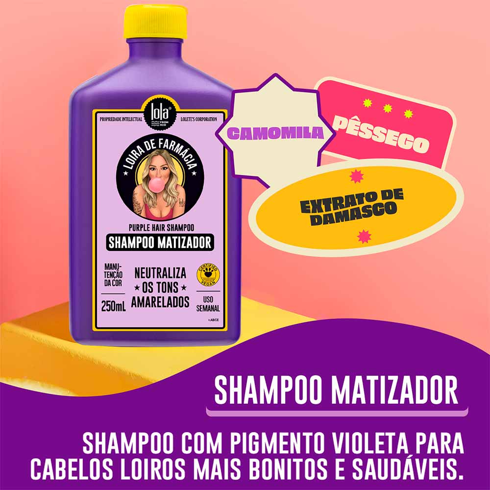 LOLA COSMETICS Loira de Farmácia Shampoo Matizador 250 ml