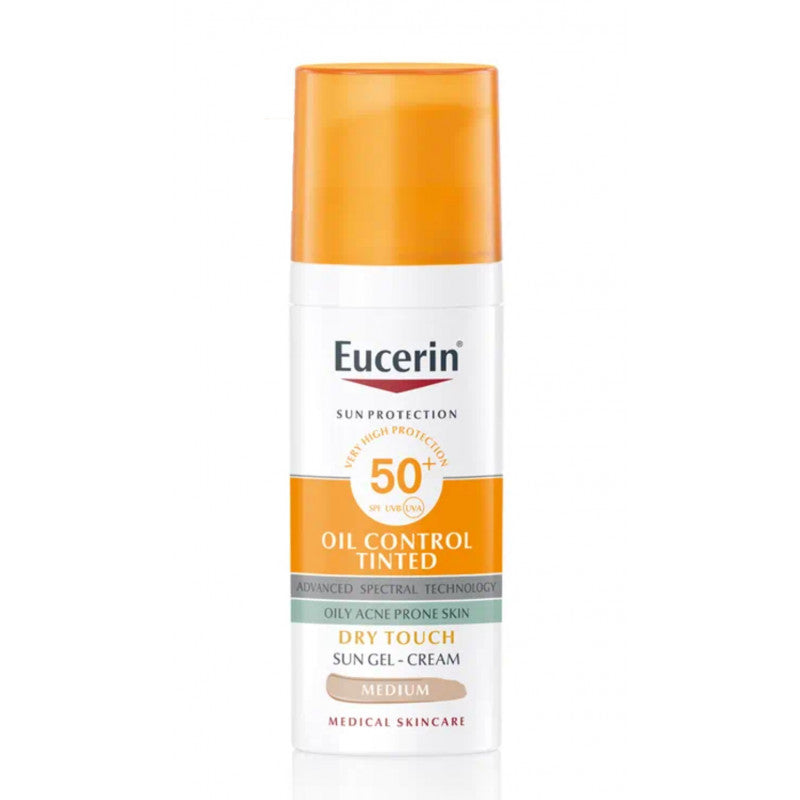 EUCERIN SUN PROTECTION oil dry touch gel-cream color SPF50+ #medium 50 ml