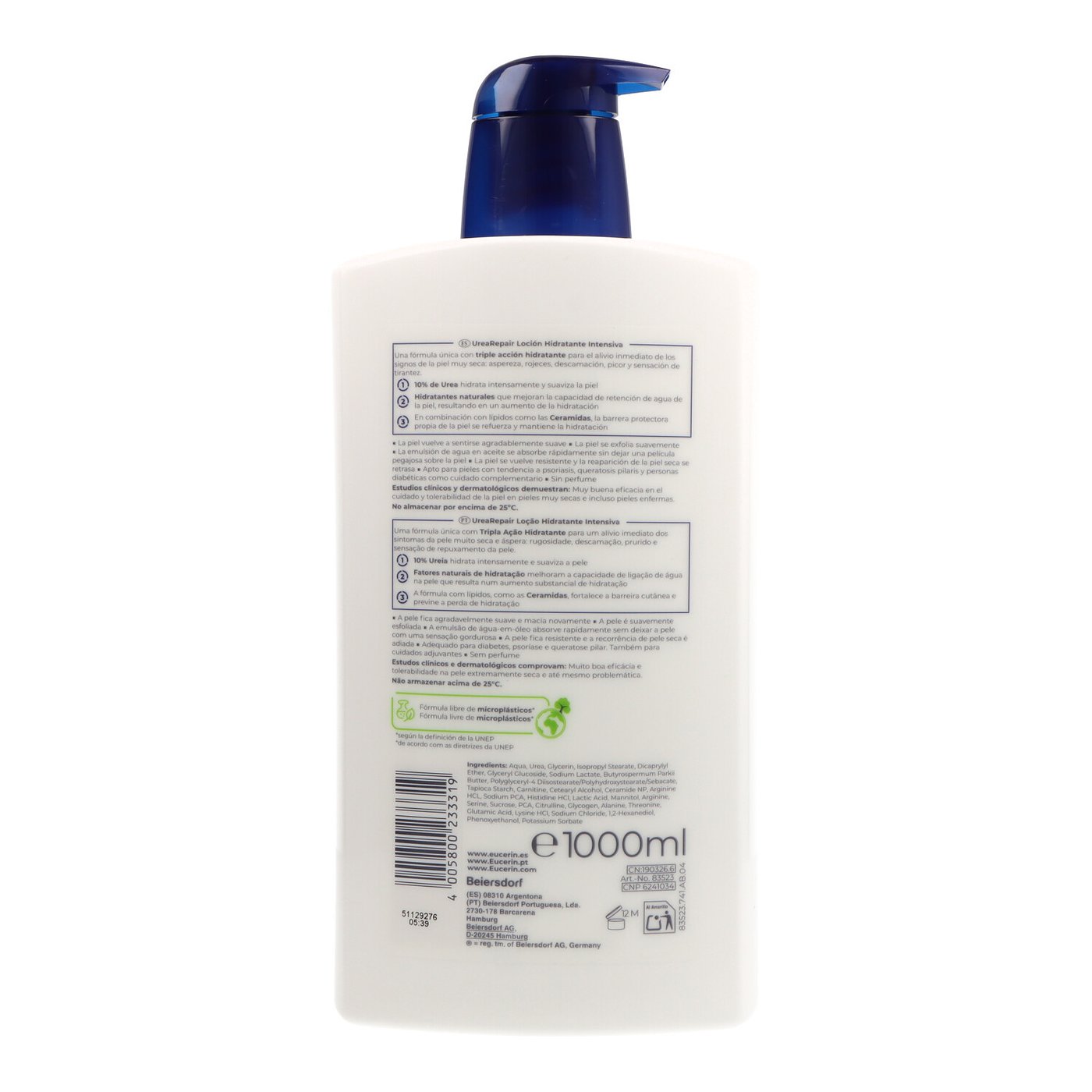 EUCERIN UREAREPAIR lozione idratante intensiva 10% urea 1000 ml