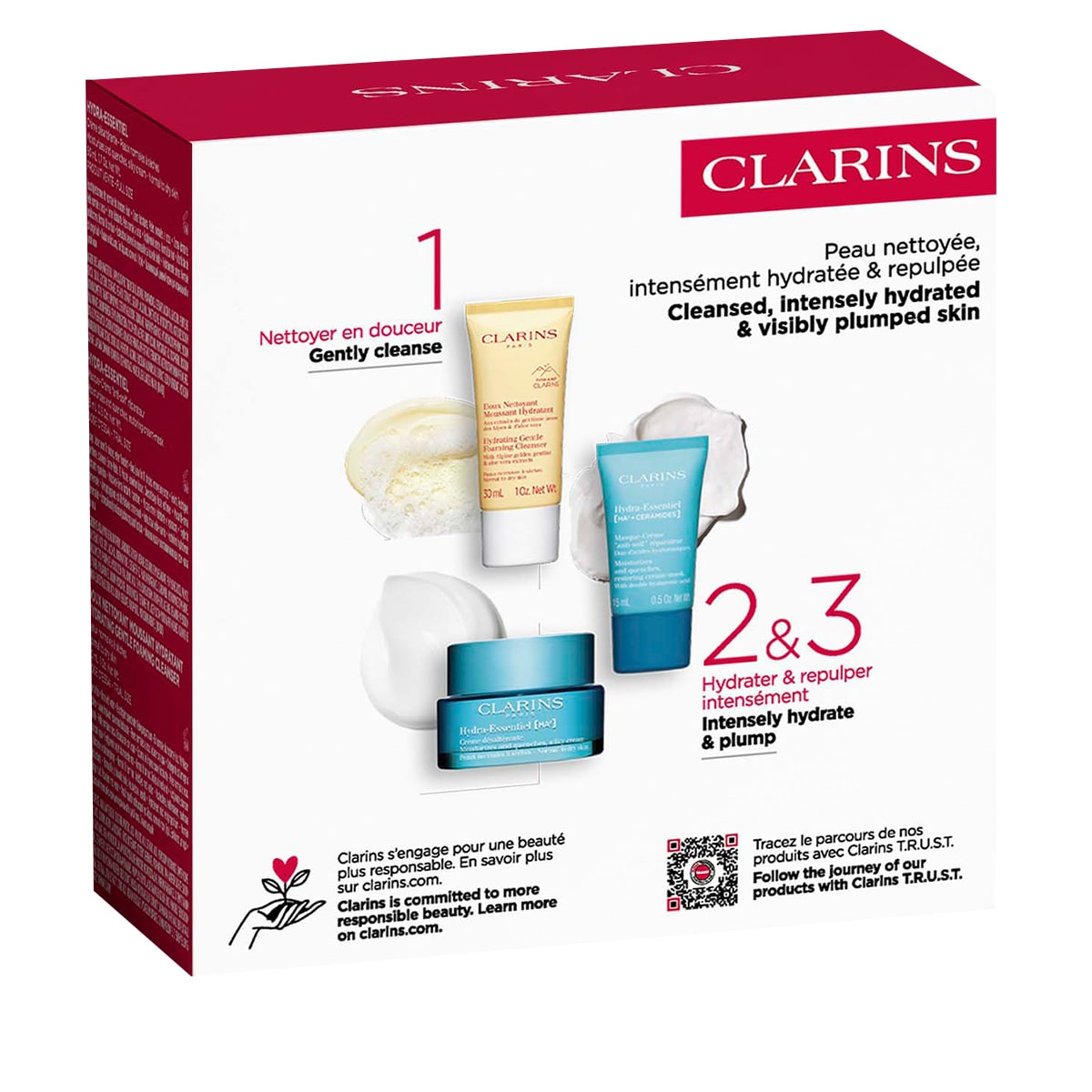 CLARINS HYDRA ESSENTIEL CREMA IDRATANTE CUSTODIA 3 pz