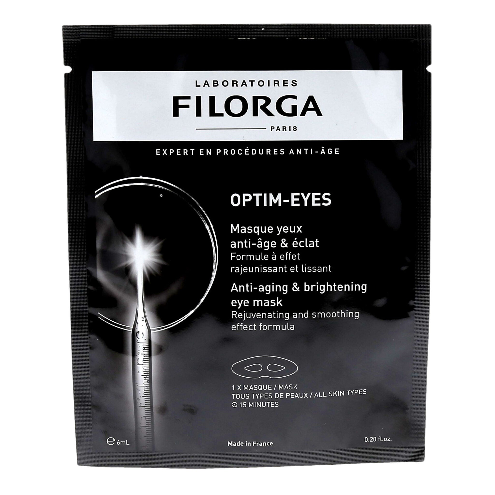 LABORATOIRES FILORGA OPTIM-EYES mascarilla antienvejecimiento y iluminadora para los ojos 1 u