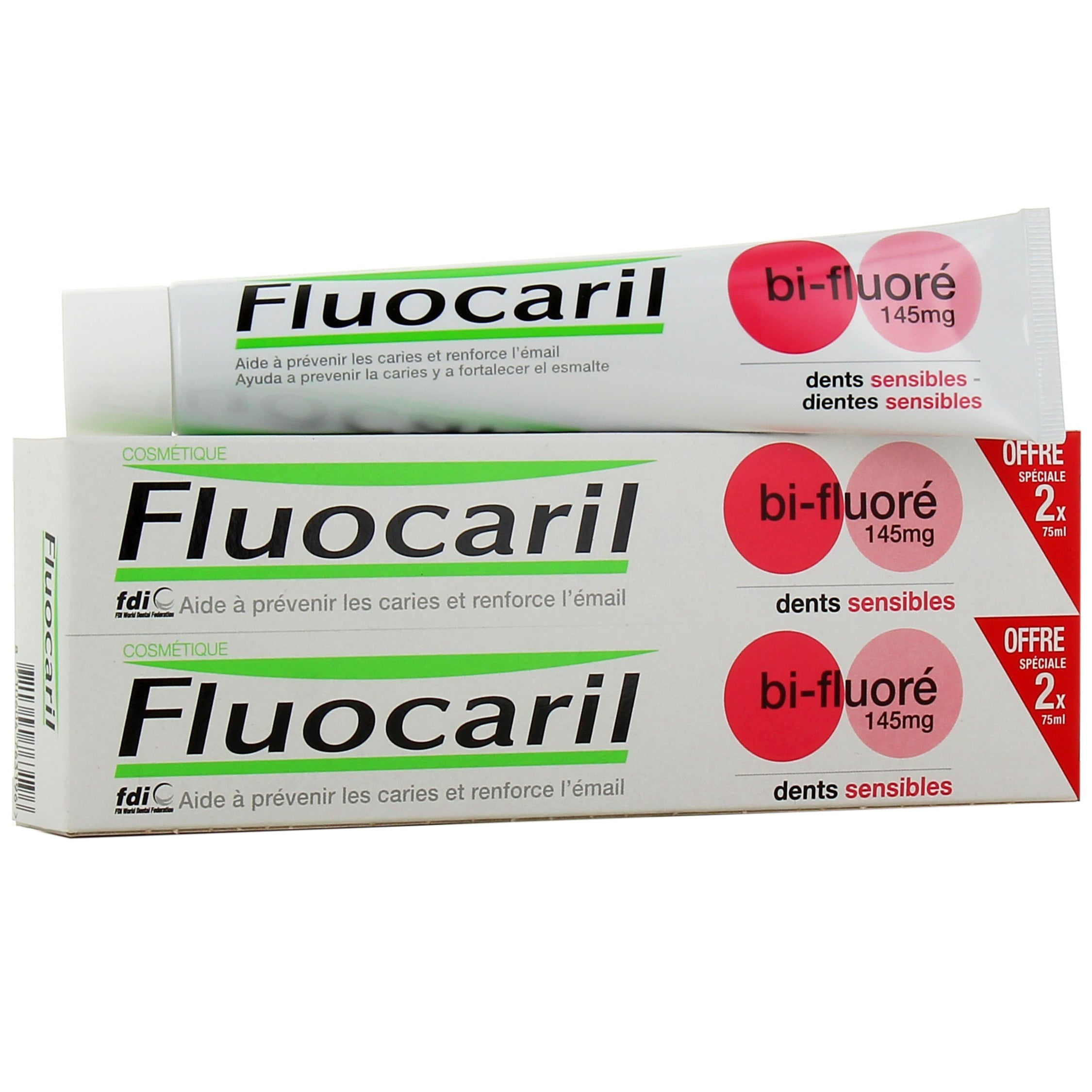 FLUOCARIL BI-FLUORÉ 145mg dentifricio sbiancante 2 x 75 ml