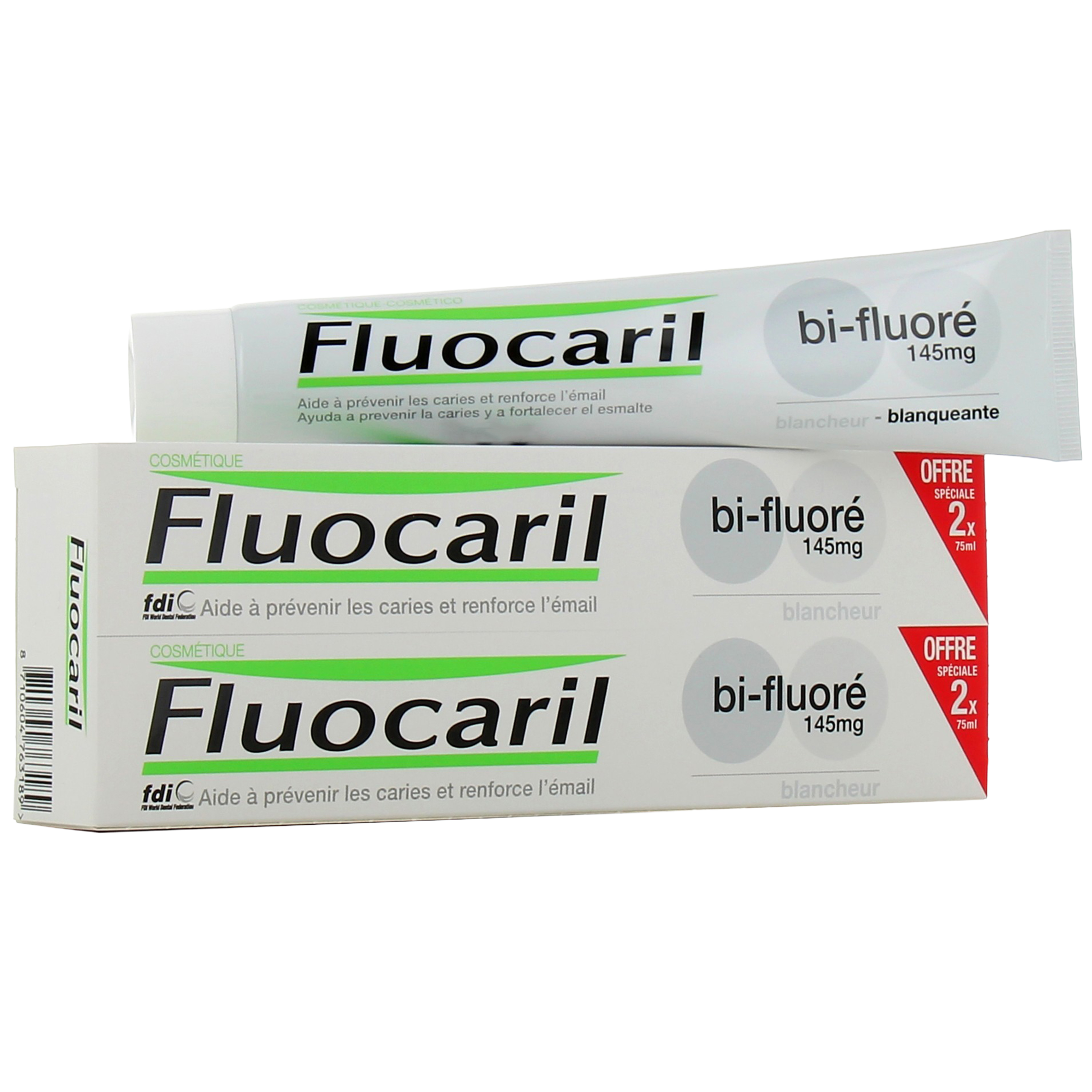 FLUOCARIL BI-FLUORÉ 145mg dentifricio sbiancante 2 x 75 ml