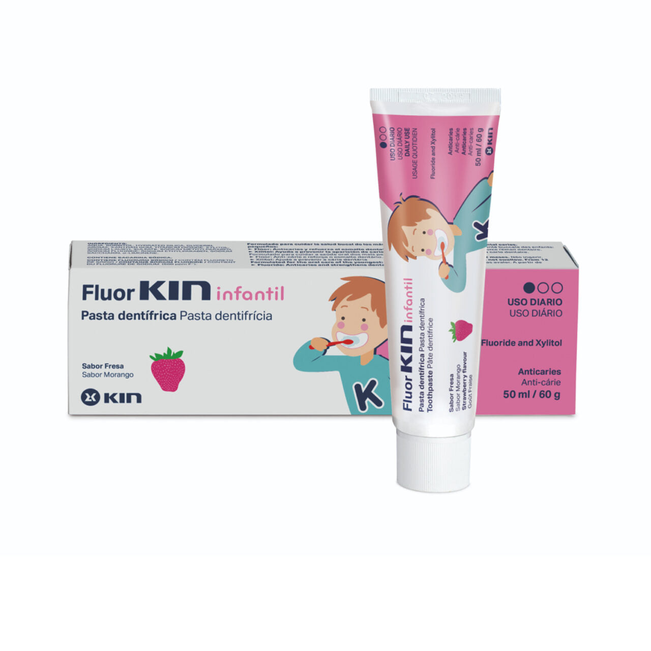 FLUORKIN INFANTIL dentifricio #fragola 75+25 ml 100 ml
