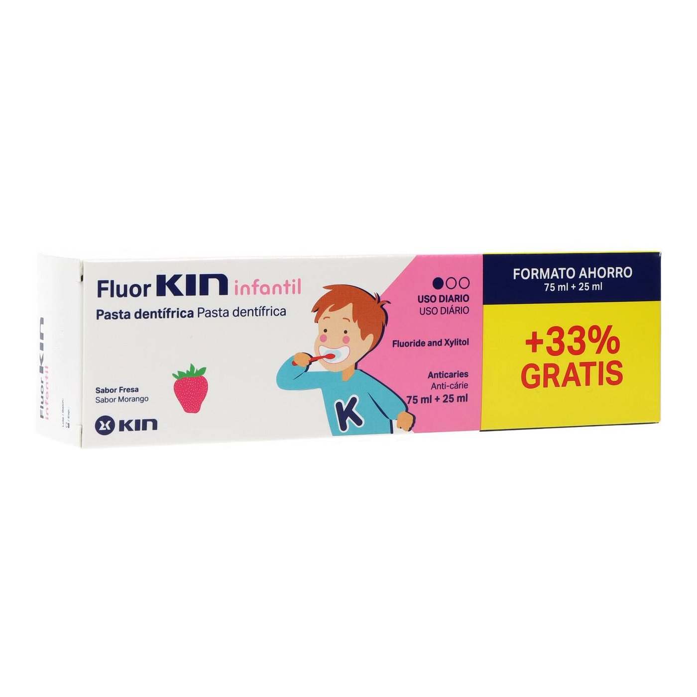 FLUORKIN INFANTIL dentifricio #fragola 75+25 ml 100 ml