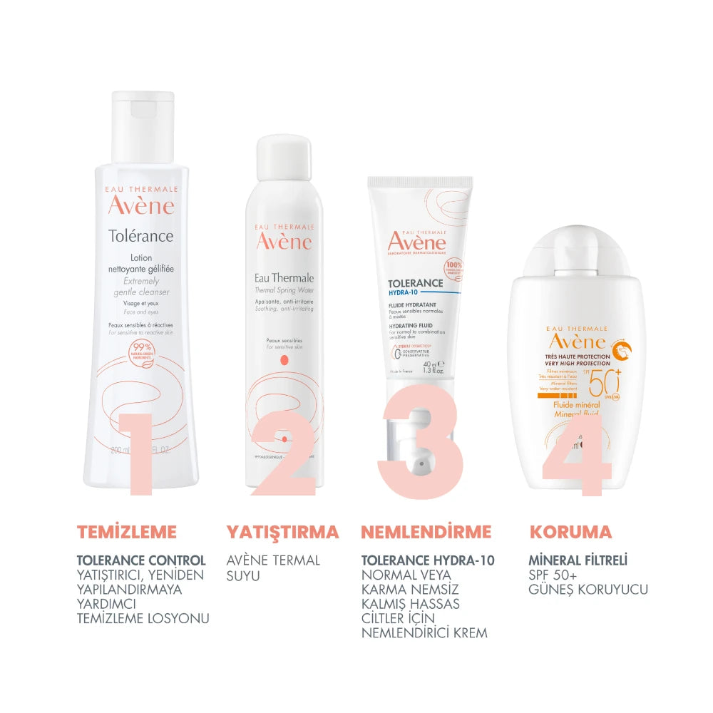 AVÈNE TOLERANCE HYDRA-10 Fluide hydratant 100 % naturel 40 ml
