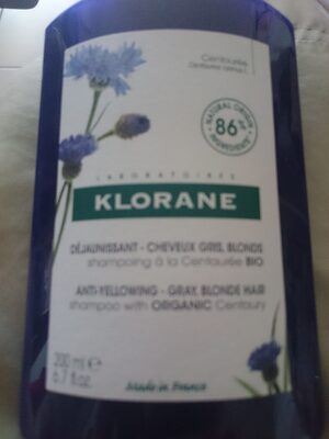 KLORANE ALLA CENTAUREA BIO shampoo anti-giallo per capelli grigi e biondi 200 ml