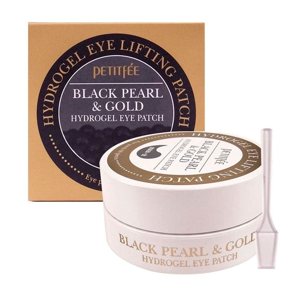 PETITFÉE Patchs contour des yeux hydrogel perle noire et or 60 unités