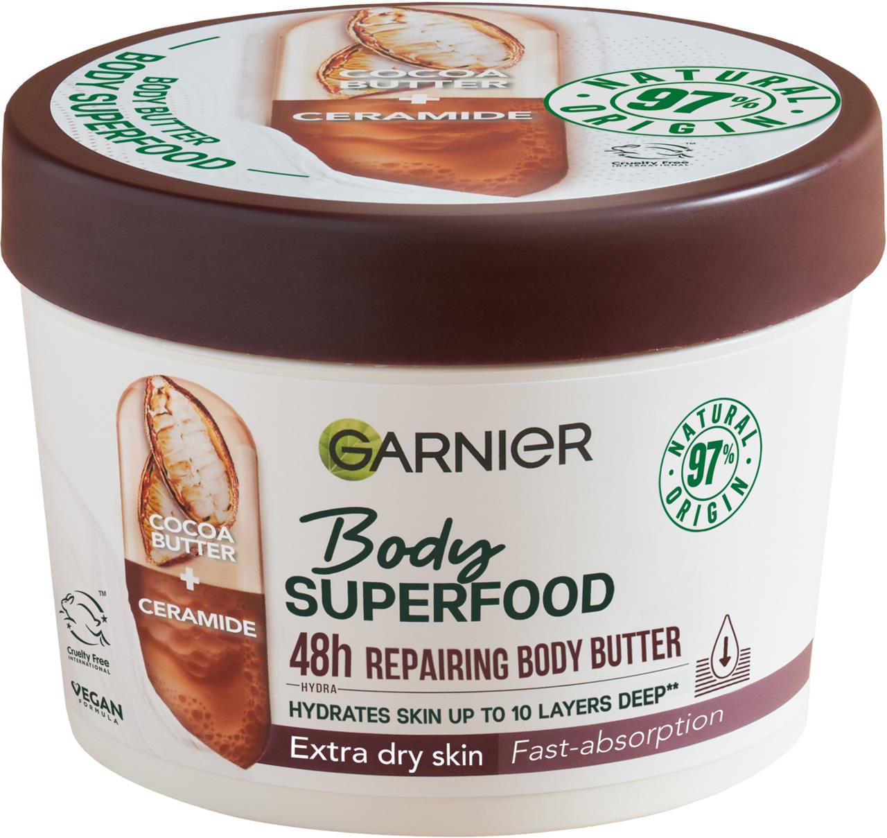 GARNIER BODY SUPERFOOD ANGURIA crema gel corpo idratante per pelle disidratata 380 ml