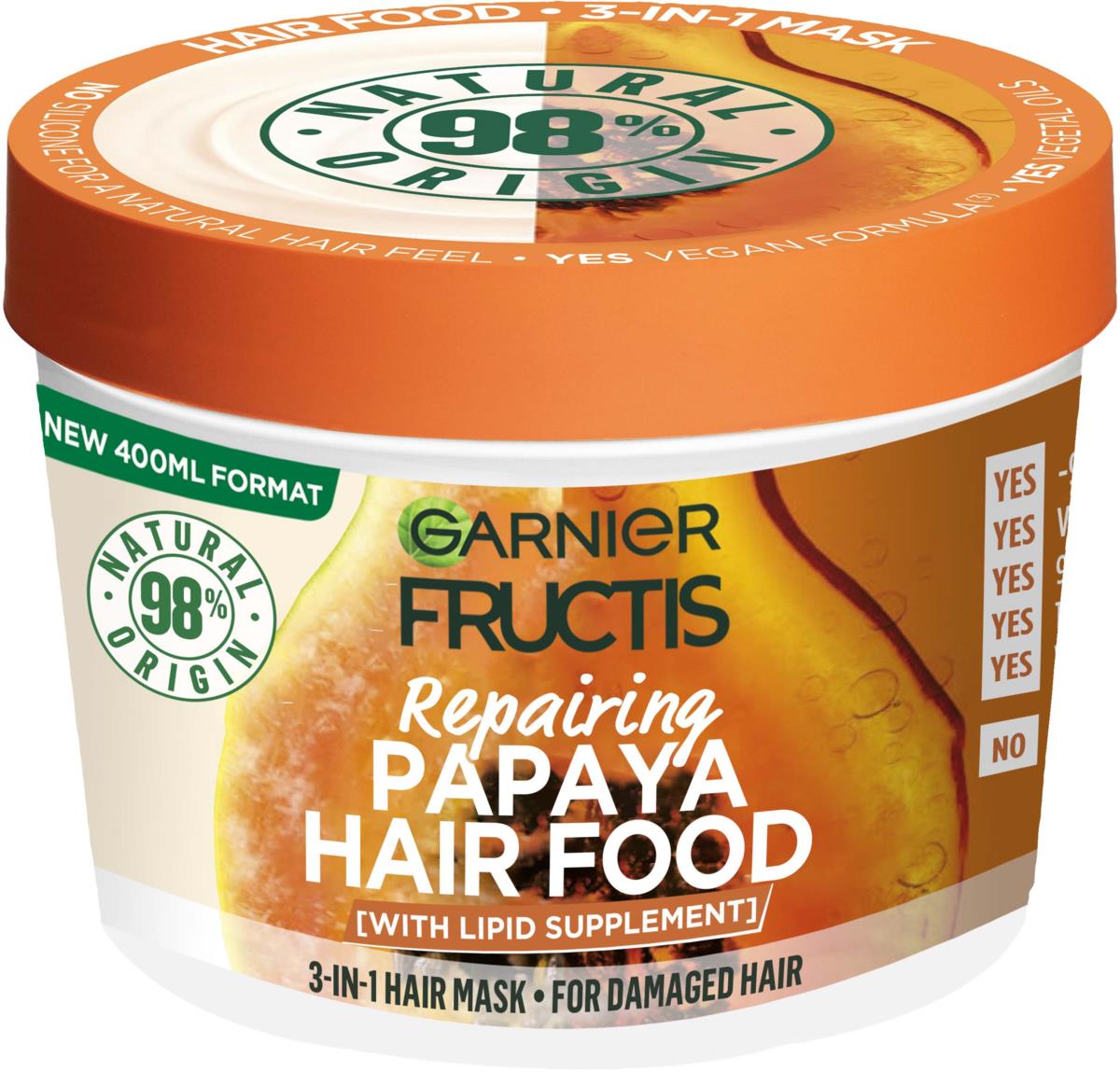 GARNIER FRUCTIS HAIR FOOD PAPAYA repairing shampoo 350 ml