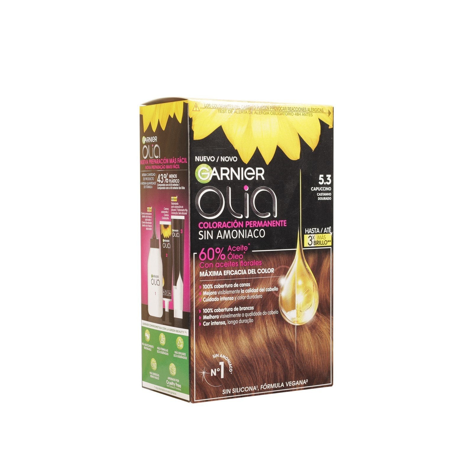 GARNIER OLIA colorazione permanente senza ammoniaca #5.3-cappuccino 1 pz