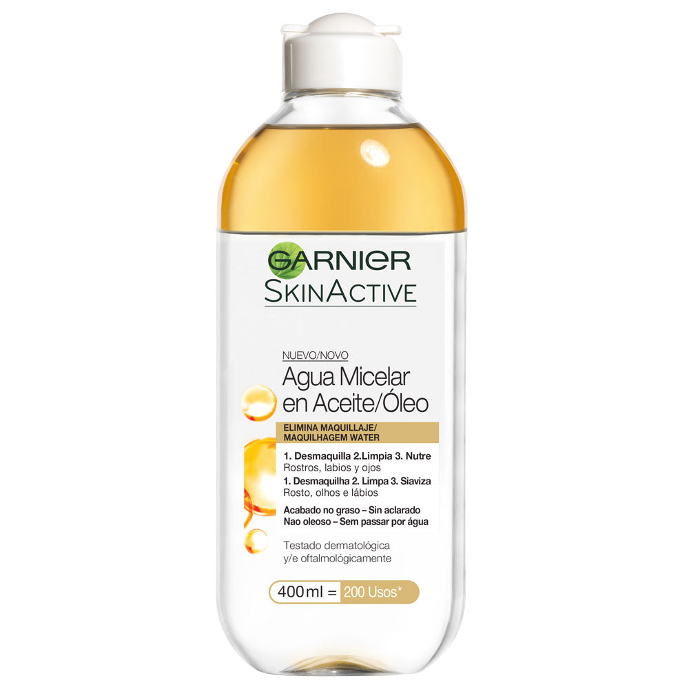 Garnier SkinActive Eau micellaire biphasique pour peaux et yeux sensibles 400 ml