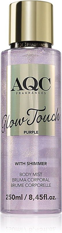 AQC FRAGRANCES GLOW TOUCH PURPLE shimmer body mist 250 ml