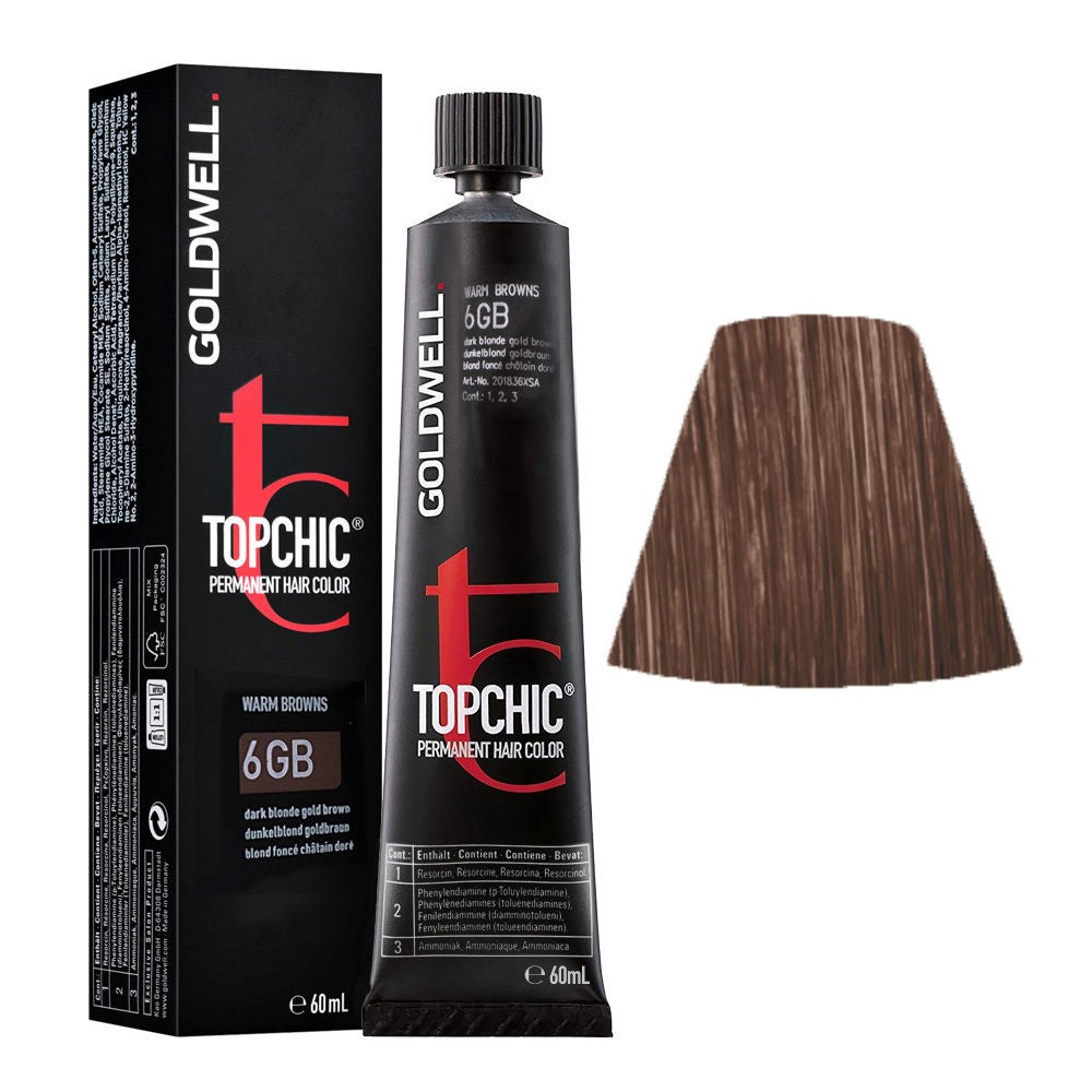 GOLDWELL TOPCHIC colorazione permanente per capelli #6GB 60 ml