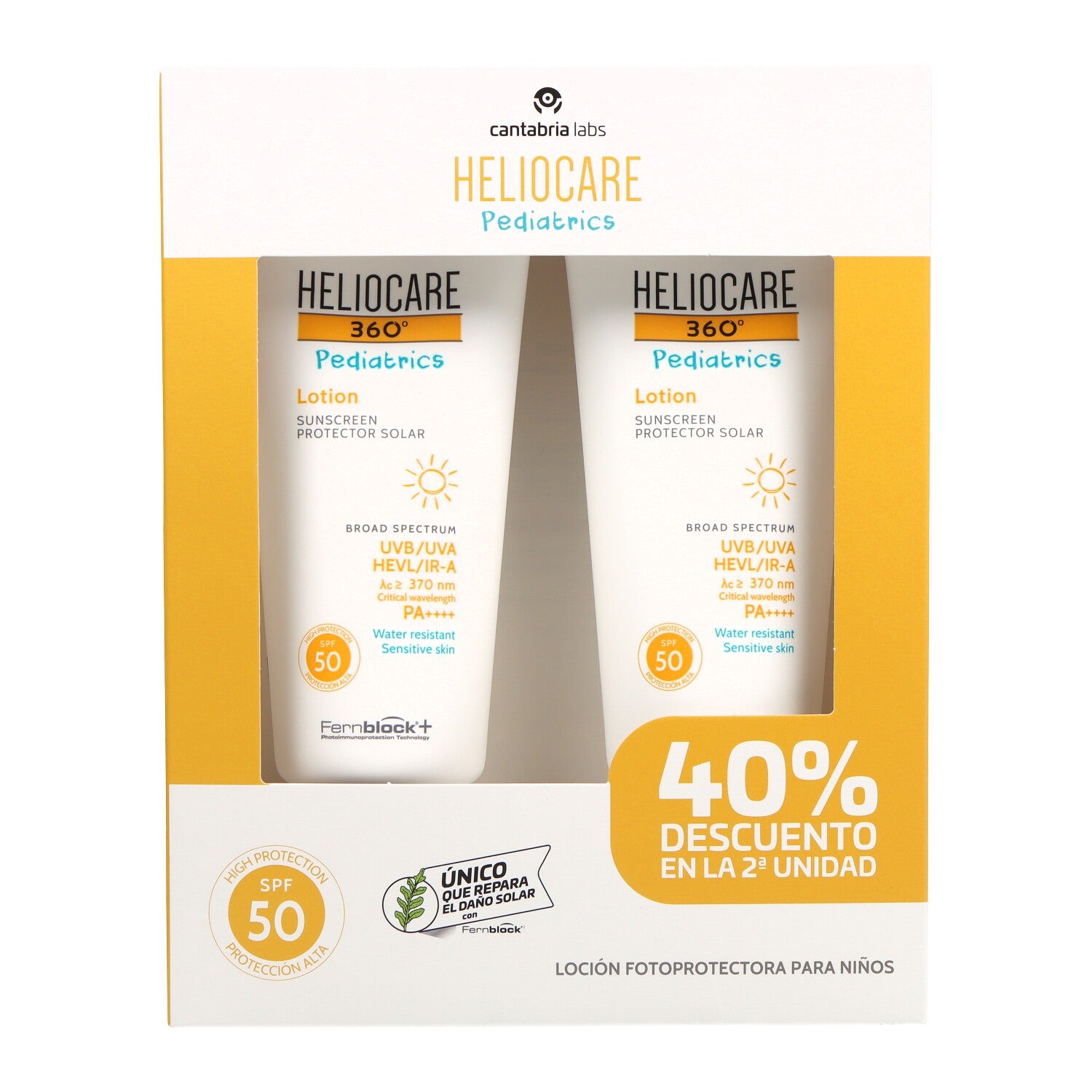 HELIOCARE 360° PEDIATRICS lotion solaire SPF50 lot de 2 x 200 ml