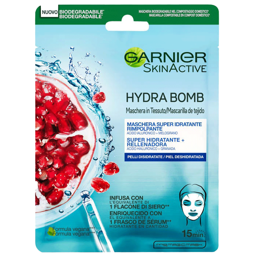 GARNIER SKINACTIVE HYDRABOMB maschera viso idratante opacizzante pelle mista-grassa 28 g