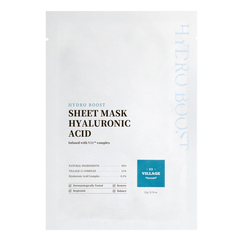Masque en tissu VILLAGE 11 HYDRO BOOST acide hyaluronique 23 gr