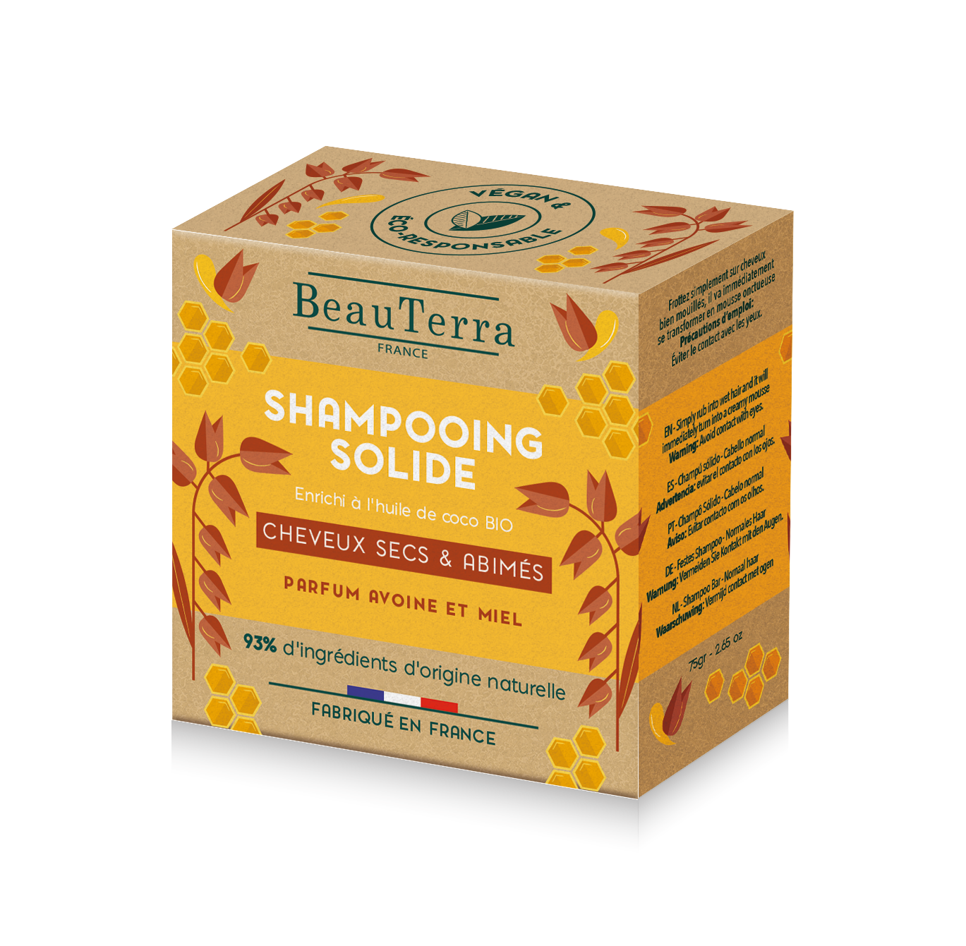 BEAUTERRA SOLIDE shampoo avena e miele 75 gr