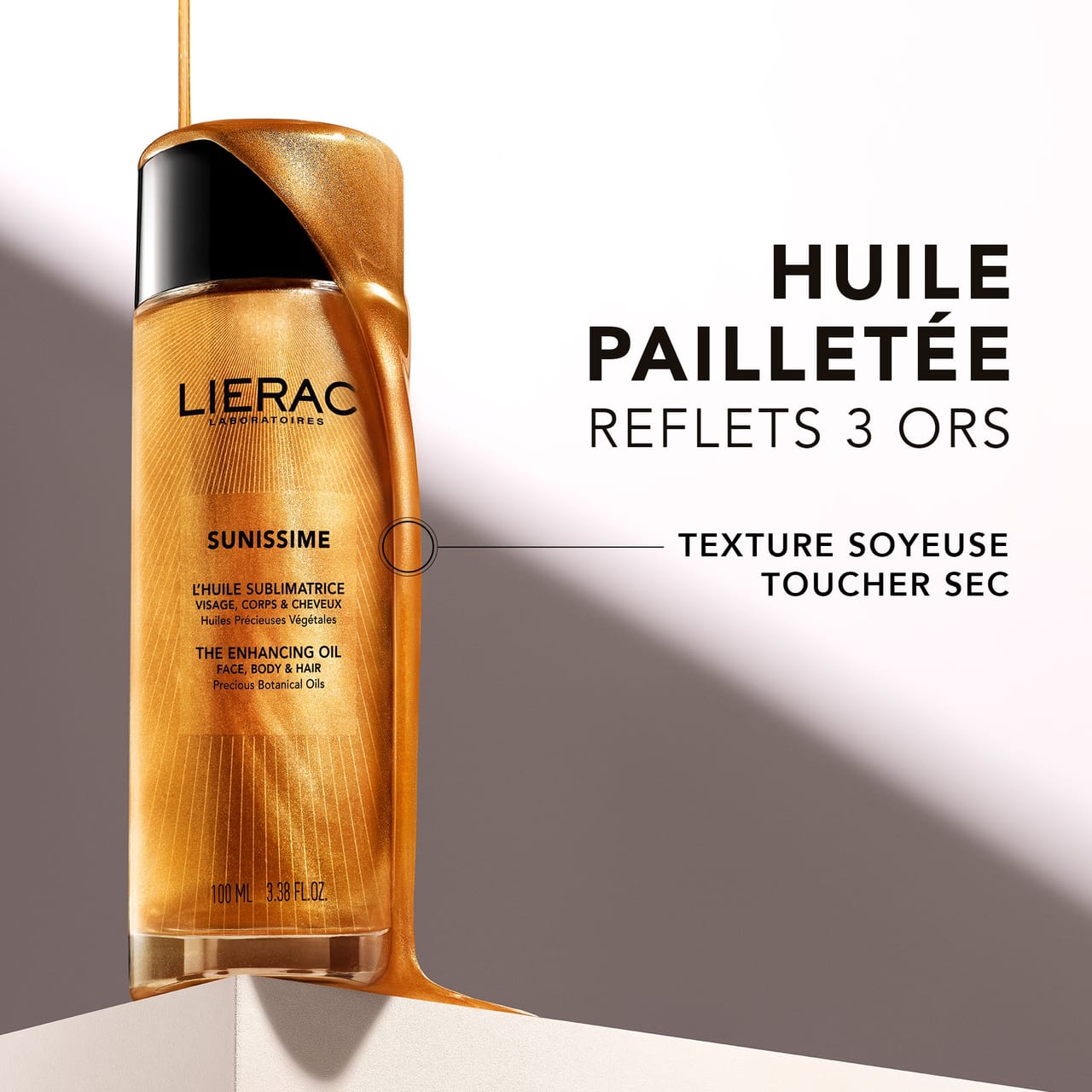 LIERAC SUNISSIME Olio sublimatore viso, corpo e capelli 100 ml