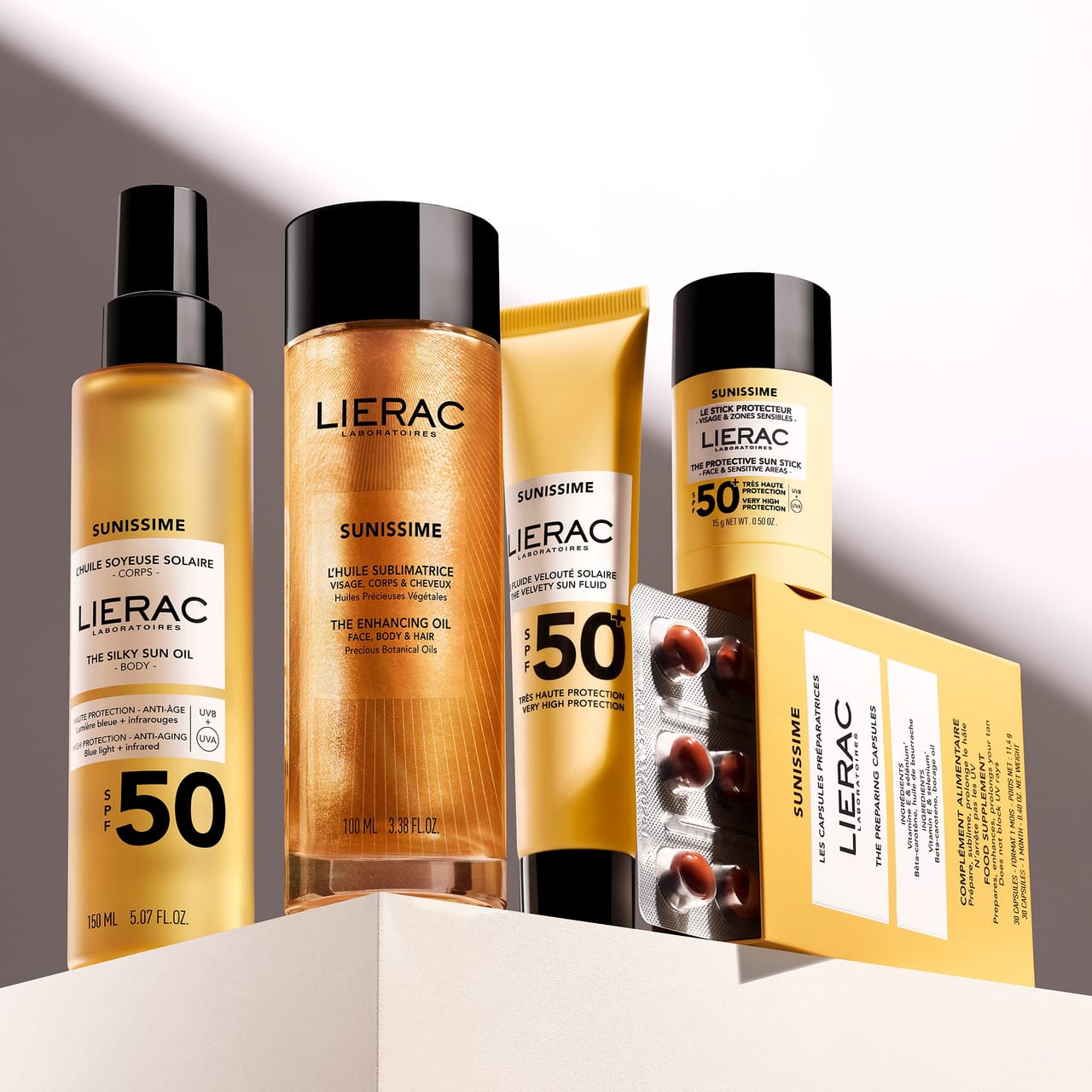 LIERAC SUNISSIME Olio sublimatore viso, corpo e capelli 100 ml
