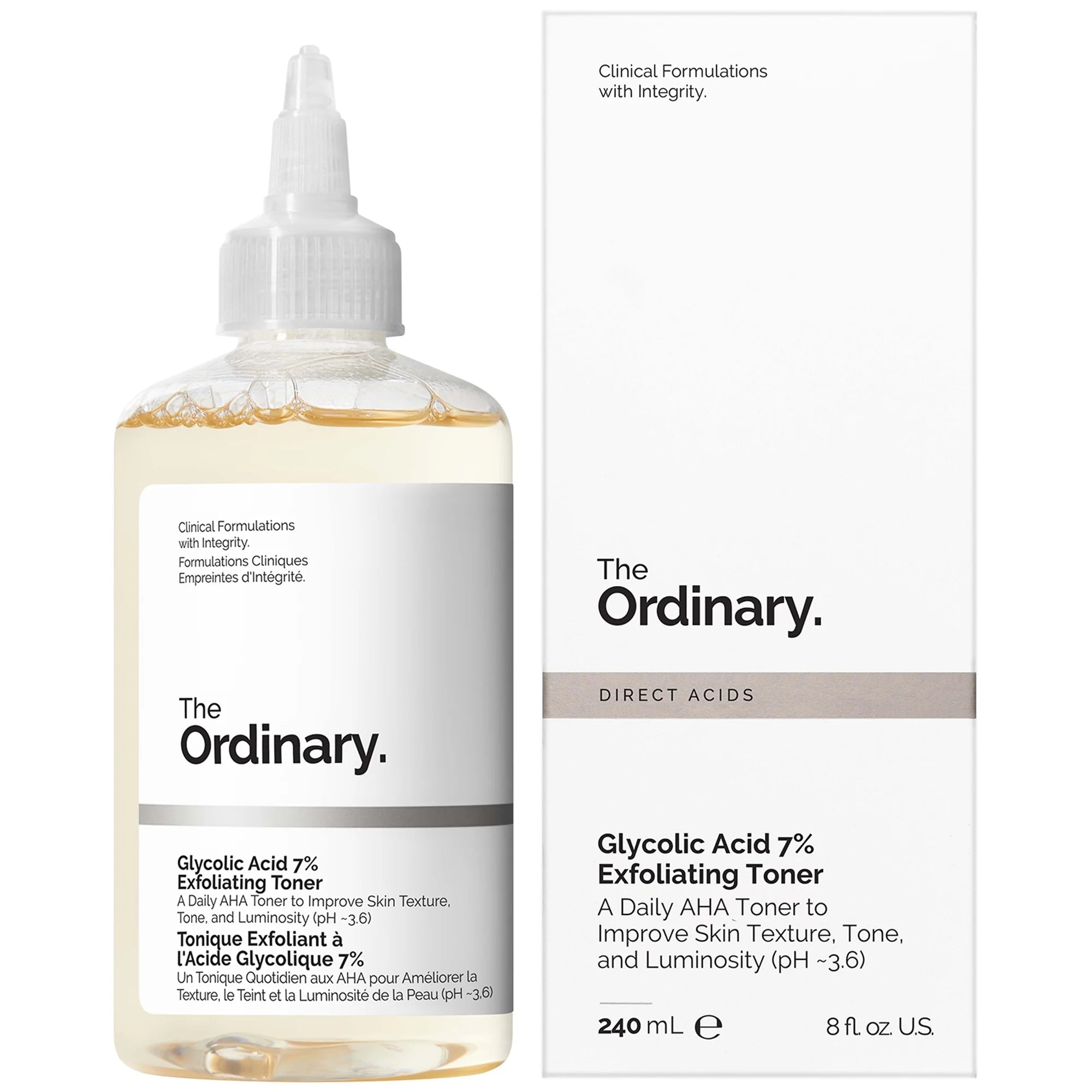 THE ORDINARY ACIDO GLICOLICO 7% Toner Esfoliante 240 ml