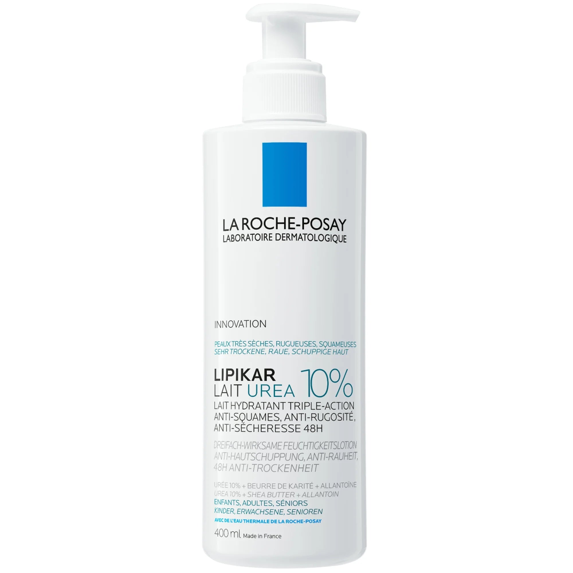 LA ROCHE POSAY LIPIKAR UREA 10% idratante a tripla azione lenitivo anti-prurito e anti-ricomparsa 400 ml