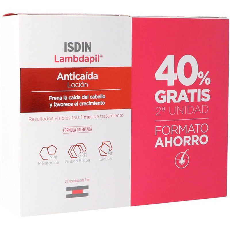 ISDIN LAMBDAPIL antichute lotion unidoses duo 2 x 20 unités