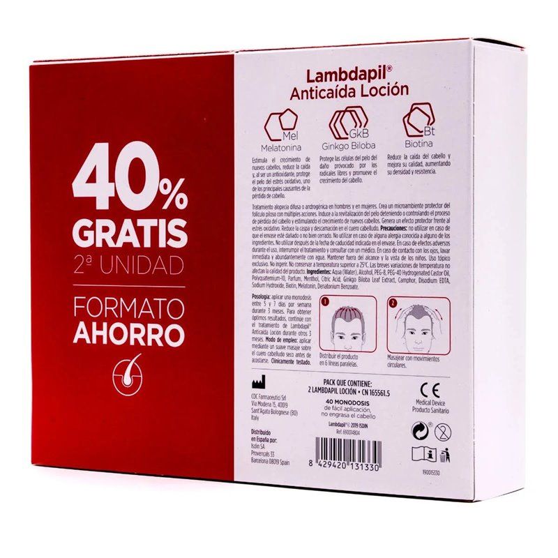 ISDIN LAMBDAPIL antichute lotion unidoses duo 2 x 20 unités