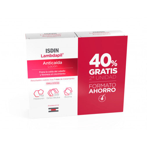 ISDIN LAMBDAPIL lozione anticaduta monodose duo 2 x 20 unità
