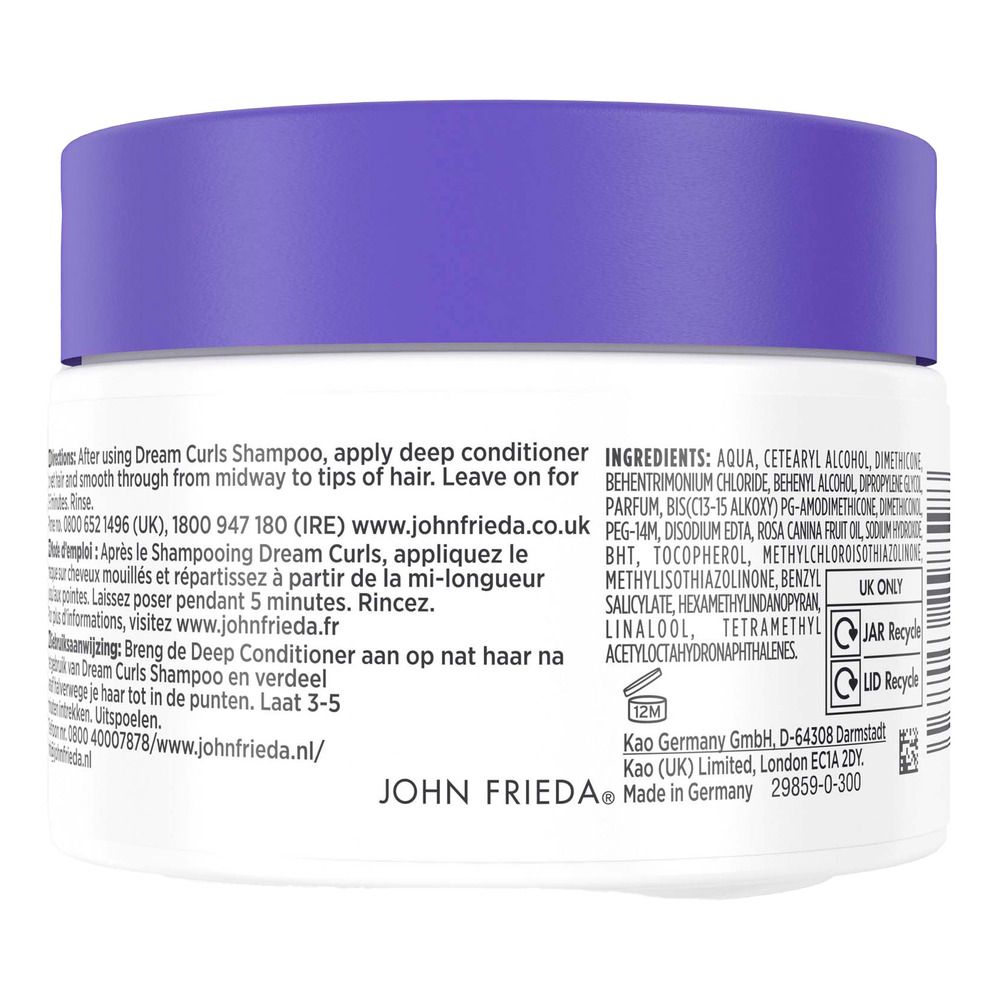 JOHN FRIEDA FRIZZ-EASE dream curls maschera nutriente ricci 250 ml