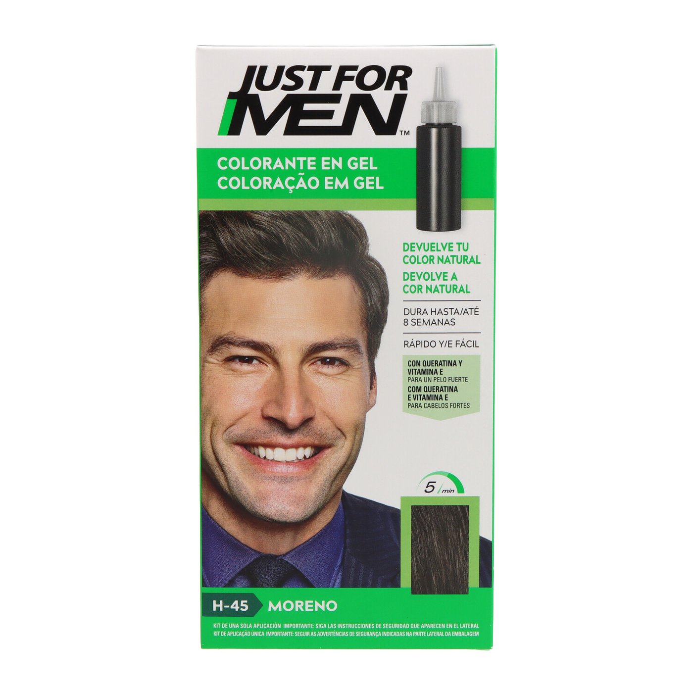 JUST FOR MEN COLORANTE in shampoo #castano 30 ml